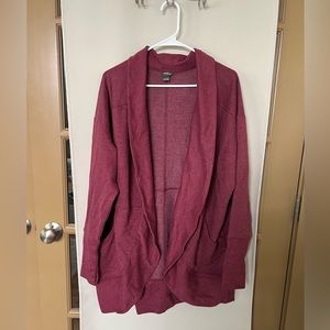 Eddie Bauer Womens 2XL Maroon Cardigan